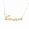Colgante nombre con cadena oro amarillo 18k [2-carmen-c ]