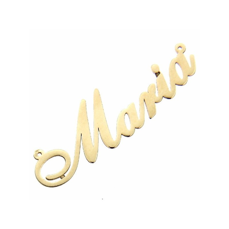 Colgante nombre oro amarillo 18k [2-maria ]