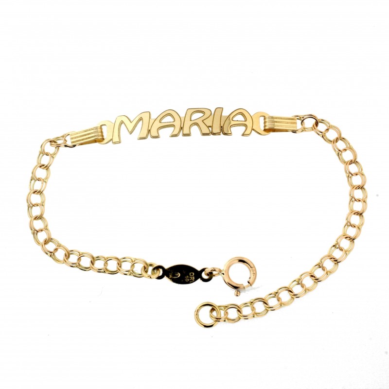 Pulsera nombre bebé oro 18k [2-maria-bb]
