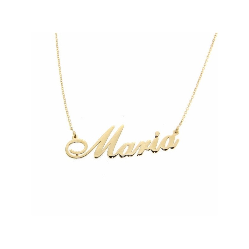 Colgante nombre con cadena oro amarillo 18k [2-maria-c ]
