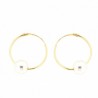 Pendientes aro perla oro 18k [30-127368-p]