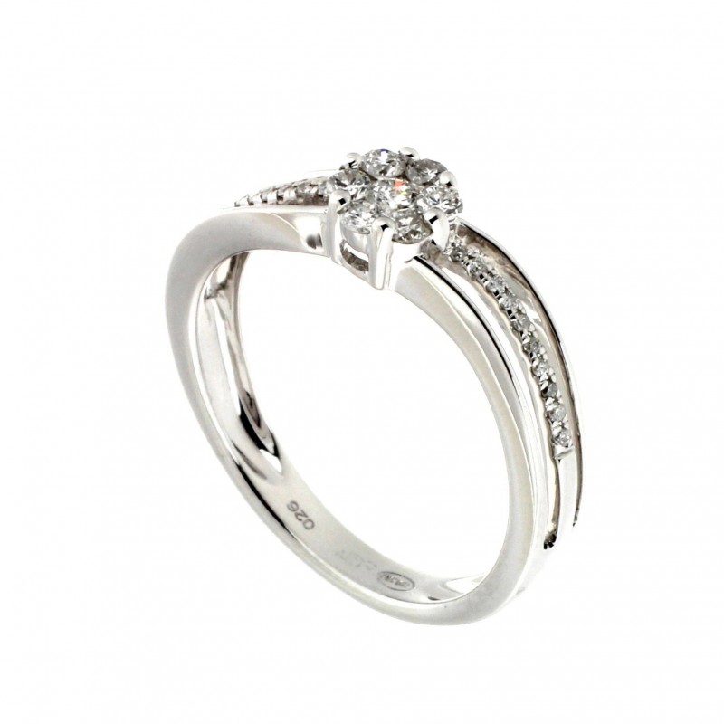 Solitario diamantes, oro 18k [ 19-297-1117-s ]