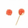 Pendientes coral oro amarillo 18K [27-3571-6C-P]