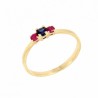 Anillo sortija zafiro rubi oro amarillo, oro 18k [ 26-10436-rz-s ]