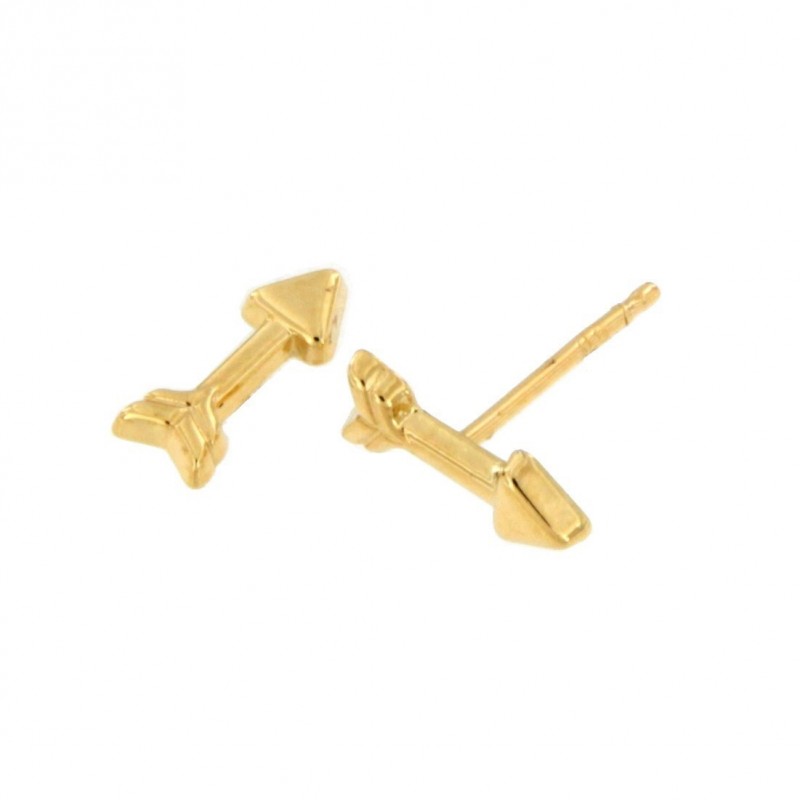 Pendientes flecha triangulo oro amarillo 18K [27-11501-P]