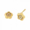 Pendientes flor nacar oro amarillo 18K [27-11818-P]