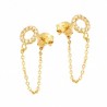Pendientes circonita cadenita oro 18k [35-10736-p9-839]