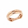 Sortija bambu lisa oro rosa
