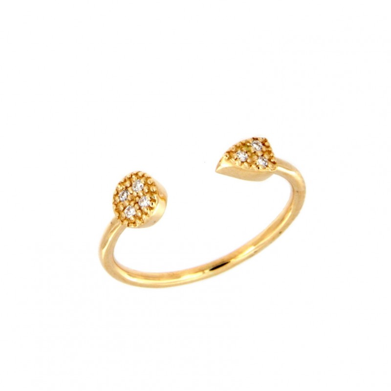 Anillo sortija diamantes oro amarillo, oro 18k [ 56-17308-s ]