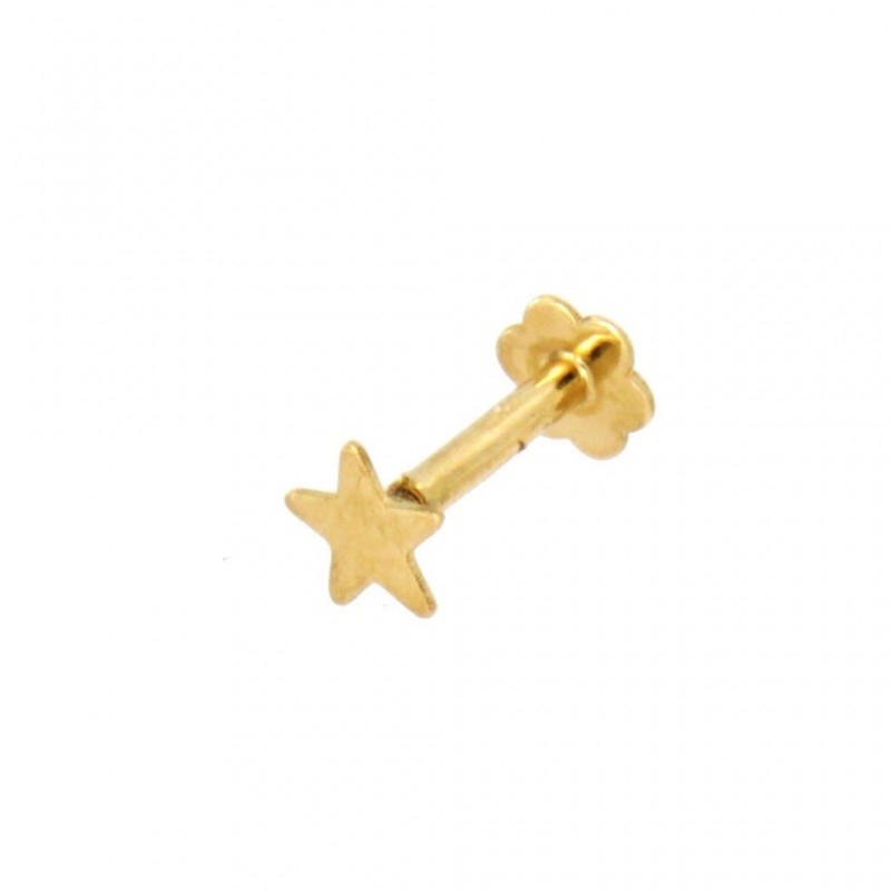 Piercing estrella oro 18 quilates [88-3261]