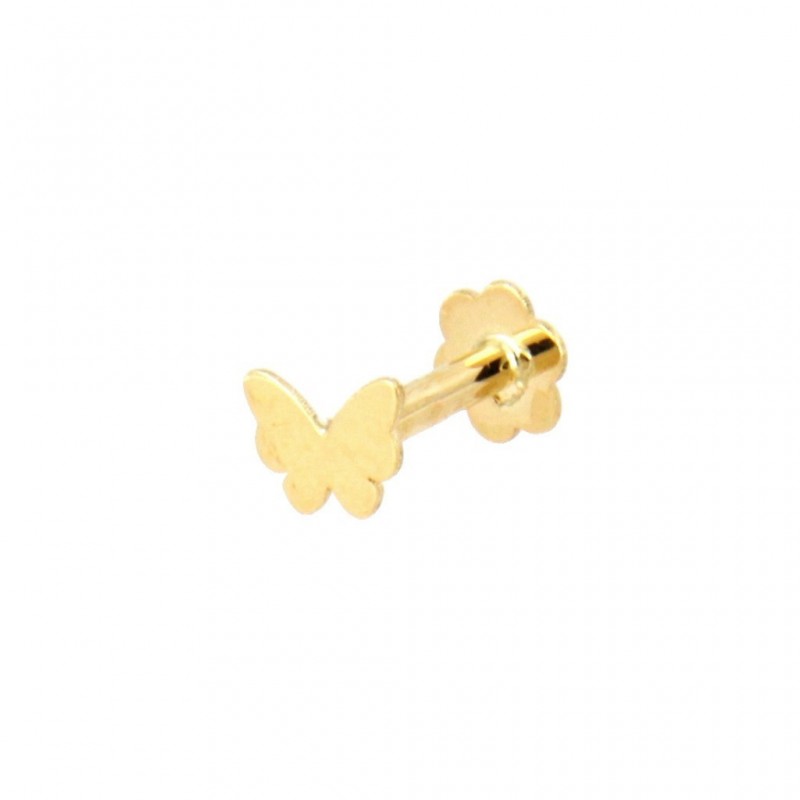 Piercing mariposa oro 18 quilates [88-3268]