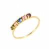 Anillo sortija piedra multicolor oro amarillo, oro 18k [ 88-3485-m-s ]