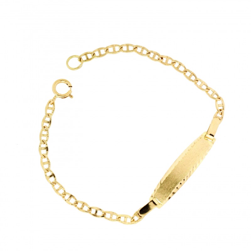 Pulsera chapa bebé oro 18k [20-3507]