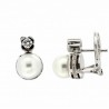 Pendientes diamantes australiana oro blanco 18K [LE-P-112-A-P]