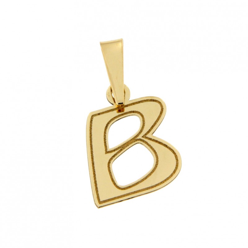 Colgante letra b oro amarillo 18k [do-b-10 ]