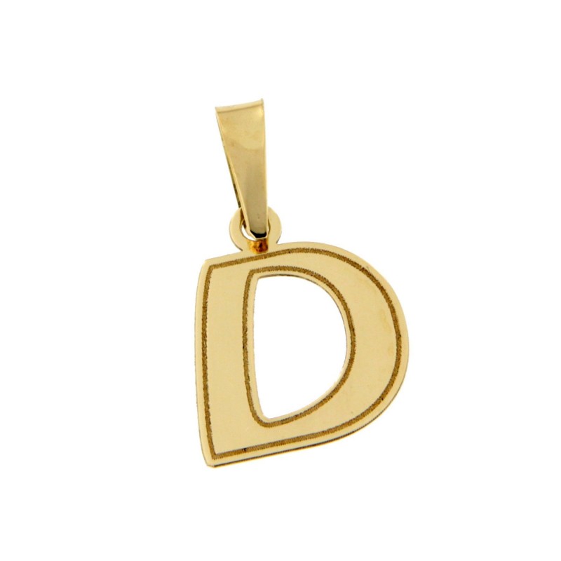 Colgante letra d oro amarillo 18k [do-d-10 ]