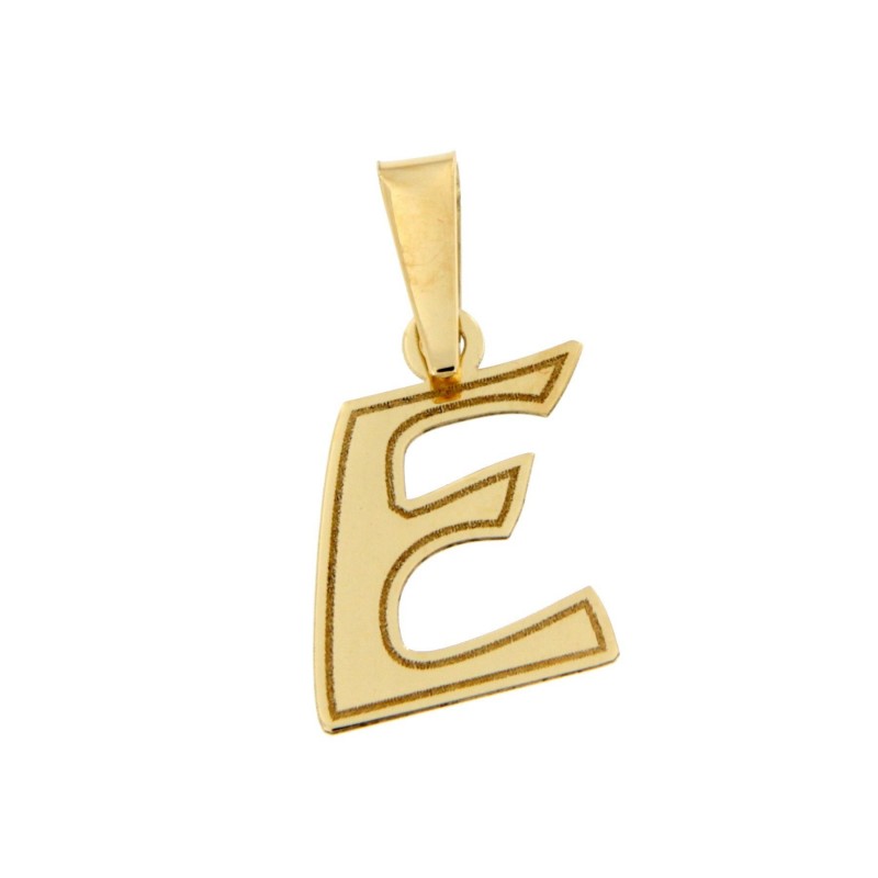 Colgante letra e oro amarillo 18k [do-e-10 ]