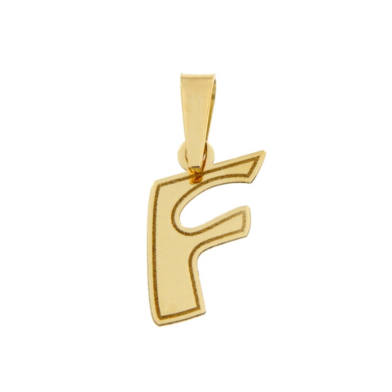 Colgante letra f oro amarillo 18k [do-f-10 ]