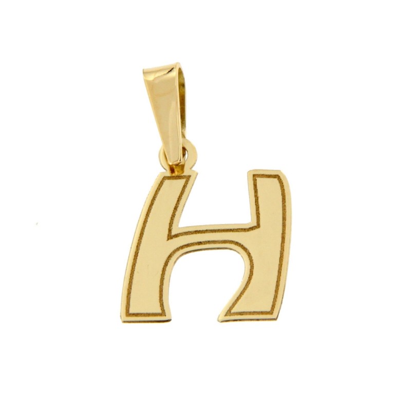 Colgante letra h oro amarillo 18k [do-h-10 ]