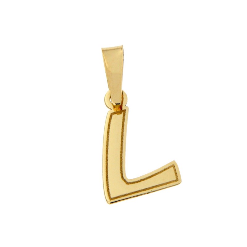Colgante letra l oro amarillo 18k [do-l-10 ]
