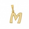 Colgante letra m oro amarillo 18k [do-m-10 ]