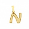 Colgante letra n oro amarillo 18k [do-n-10 ]