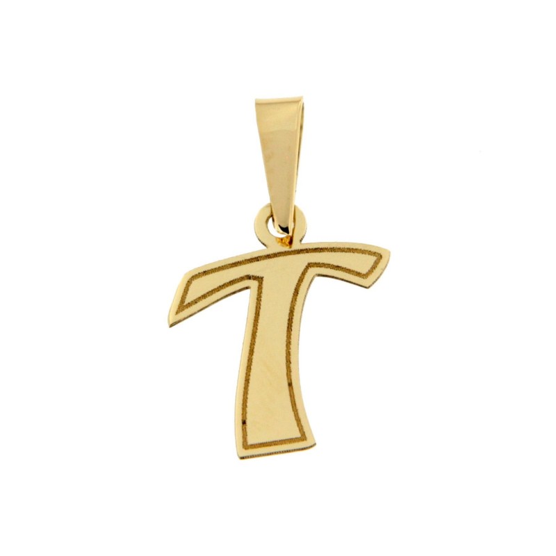 Colgante letra t oro amarillo 18k [do-t-10 ]