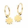 Pendientes aro cuatrebol oro 18k [27-11162-4-p]