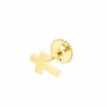 Piercing cartilago cruz oro 18 quilates [27-11363-24]