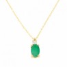 Colgante diamantes esmeralda con cadena oro amarillo 18k [60-1814-e ]