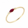 Anillo sortija diamantes rubi oro amarillo, oro 18k [ 88-3578-r-s ]