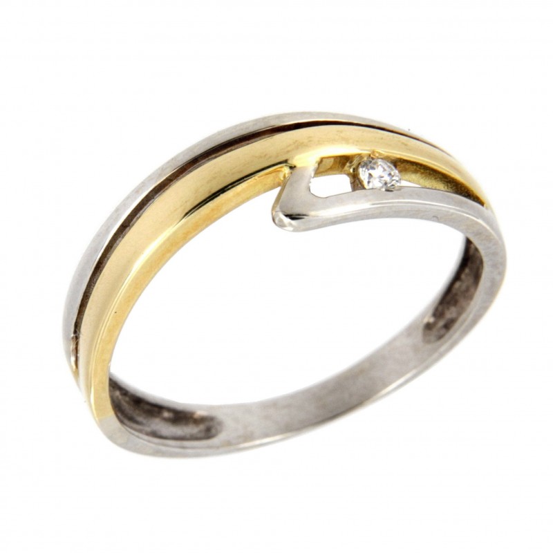 Anillo sortija oro bicolor 18k [37-8614-s ]