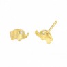 Pendientes diamantes elefante oro amarillo