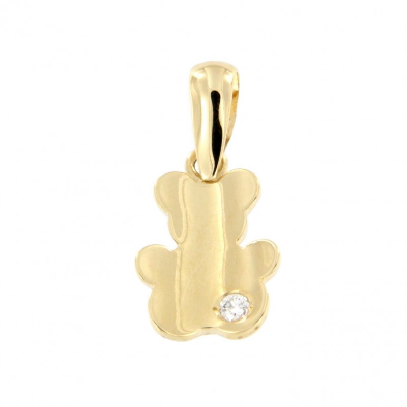 Colgante diamantes osito oro amarillo 18k [26-11390 ]