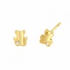 Pendientes diamantes osito oro amarillo