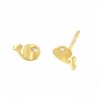 Pendientes diamantes ballena oro amarillo