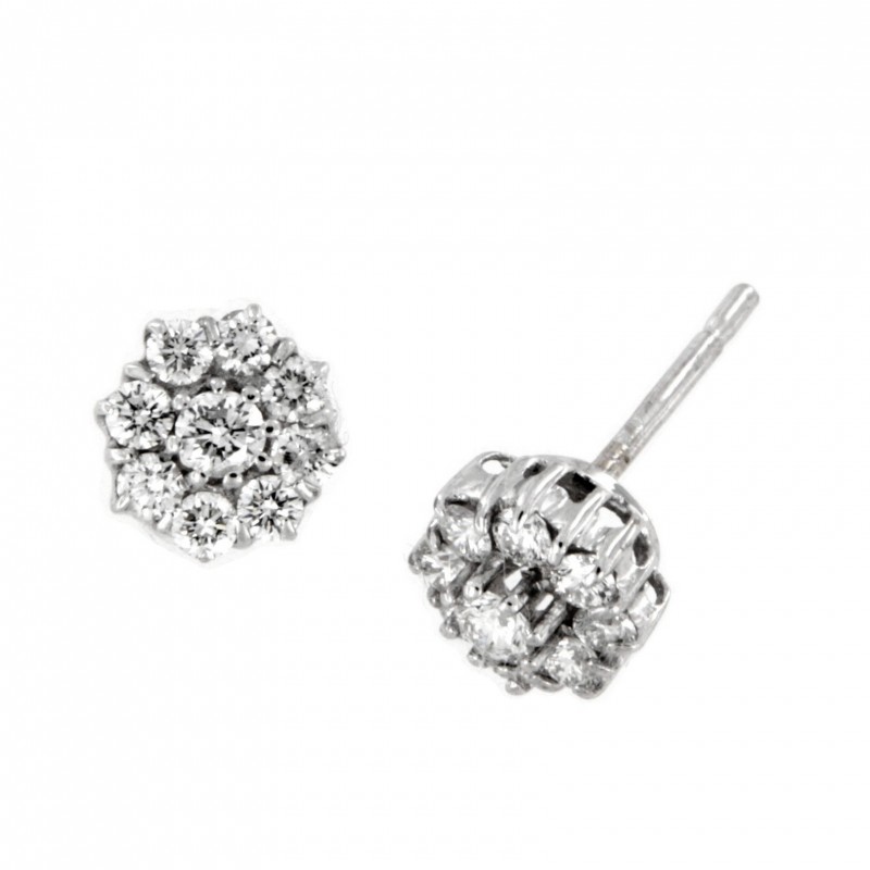Pendientes diamantes oro blanco 18K [82-60299-P]