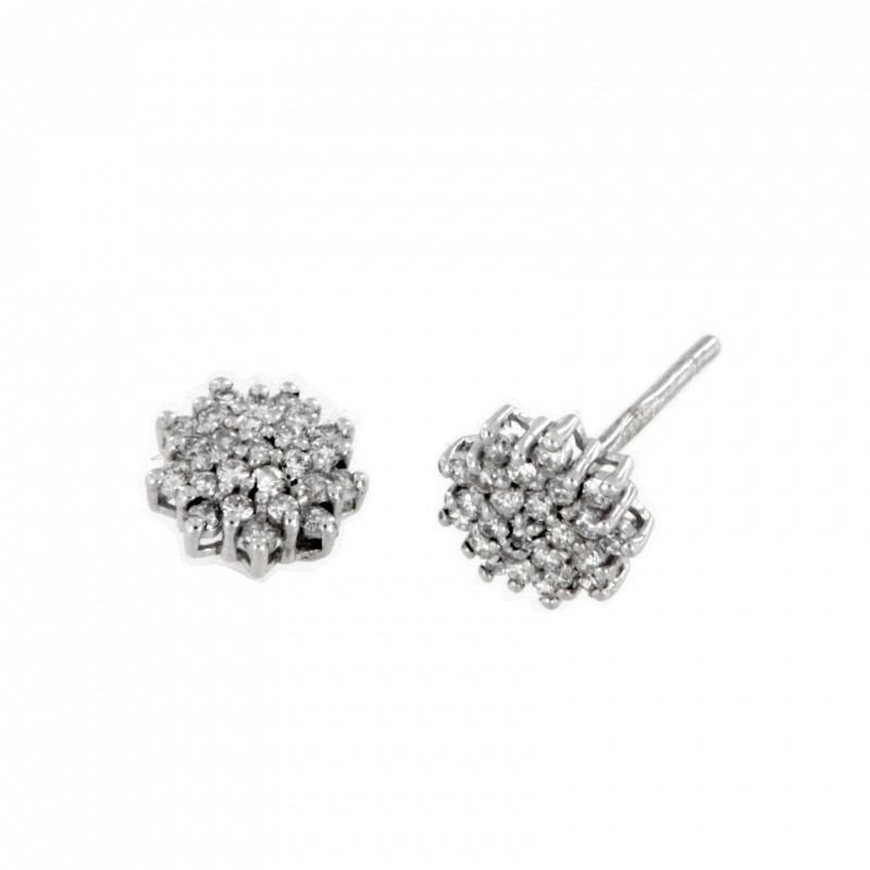 Pendientes diamantes oro blanco 18K [82-60410-P]