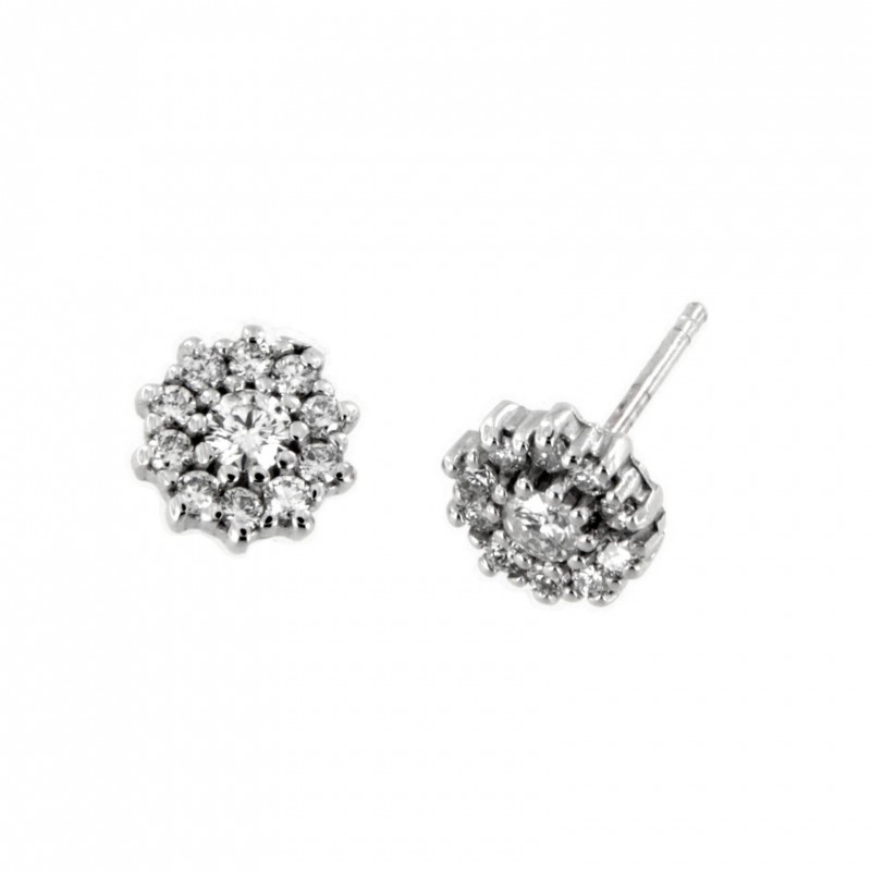 Pendientes diamantes oro blanco 18K [82-61102-P]