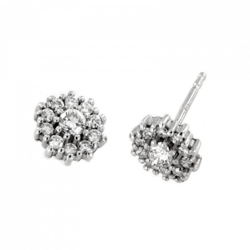 Pendientes diamantes oro blanco 18K [82-61103-P]