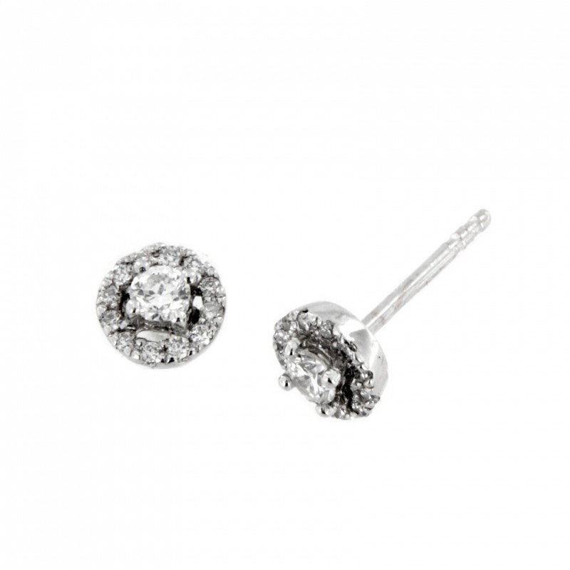 Pendientes diamantes oro blanco 18K [82-61302-P]