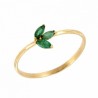 Anillo sortija esmeralda oro amarillo, oro 18k [ 88-3542-e-s ]