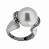 Sortija perla oro blanco