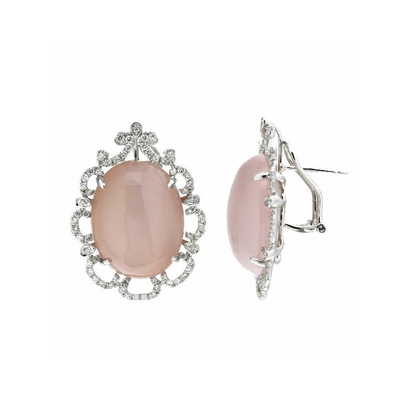 Pendientes diamantes oro blanco 18K [58-36316-P]