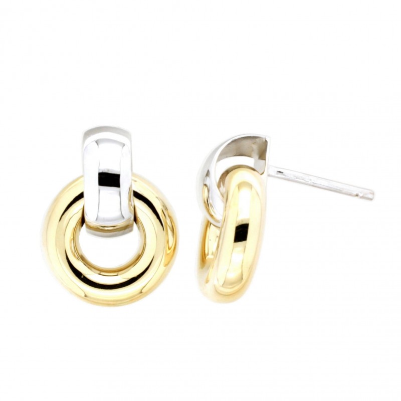Pendientes oro bicolor Oro 18K [67-3192-P]