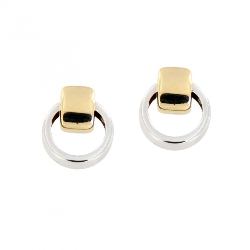 Pendientes oro bicolor Oro 18K [67-4409-P]