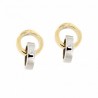 Pendientes oro bicolor Oro 18K [67-4411-P]