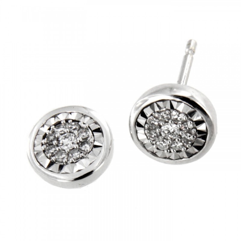 Pendientes diamantes oro blanco 18K [80-2280585-P]