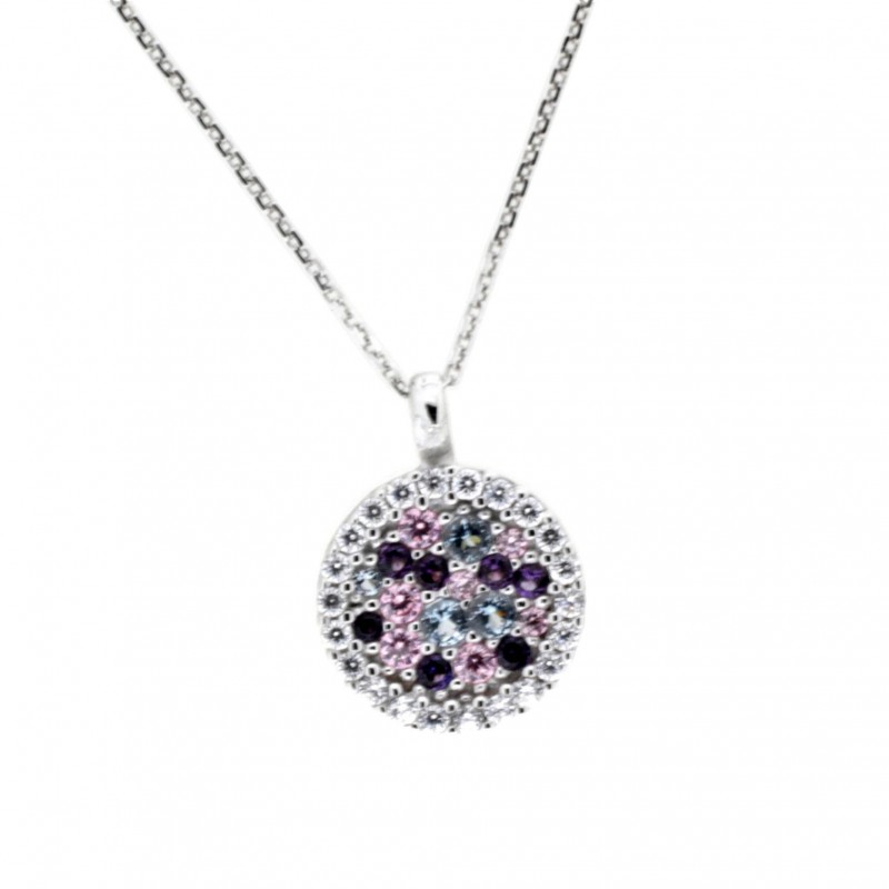 Colgante oro blanco con cadena 18k [51-1000-2 ]