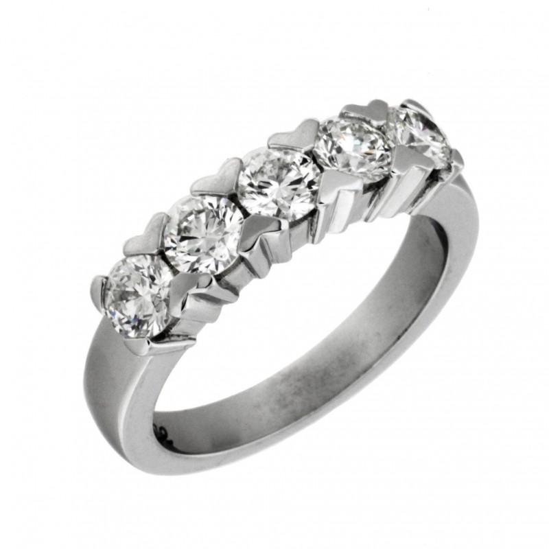 Media alianza diamantes oro blanco